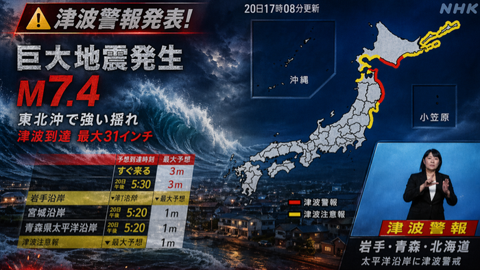 Powerful 7.5-Magnitude Quake Hits Northern Japan, Triggers Tsunami Warnings