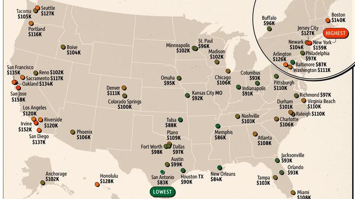 This Is The Salary Needed To Live Comfortably In US Cities