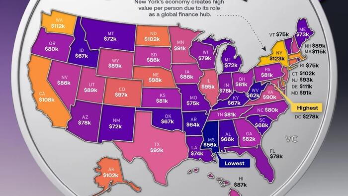 Which US States Have The Highest GDP Per Capita?
