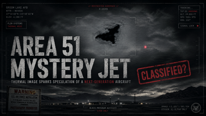 Area 51 Mystery Jet Caught On Thermal Camera Sparks Sixth-Gen Stealth Fighter Speculation