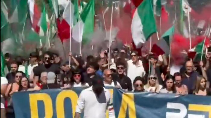 1000s Of Italian Protesters Demand Remigration In Rome