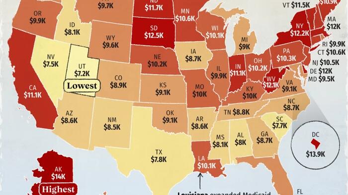 Mapping Americans’ Per Capita Health Care Spending By State