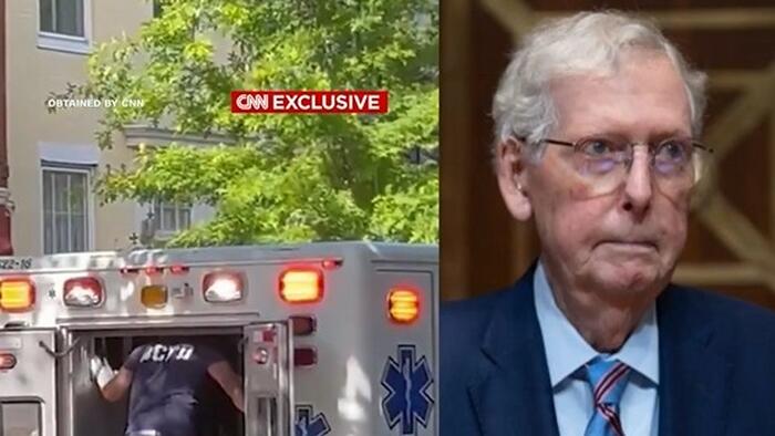 Watch: New Video Shows McConnell Wheeled Out On Stretcher After June Cardiac Emergency At D.C. Home