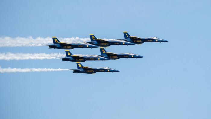 Pentagon Chief Backs Blue Angels Pilots Following Low-Altitude Pass Over Florida Beach Crowd
