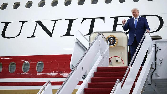 Trump Takes Maiden Flight On New Air Force One Jet
