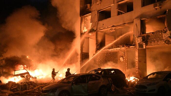 Russia & Ukraine Trade Some Of Biggest Strikes Of War On Eve Of NATO Summit