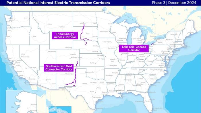 DOE Cancels 3 National Transmission Corridors, Citing “Green New Scam”