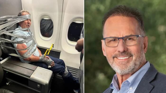 Unhinged Passenger Duct-Taped on Flight Is Identified, Fired From Job