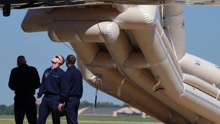 Emergency Slide Accidentally Deployed On New Qatari-Gifted Air Force One Before Trump Flew To Texas