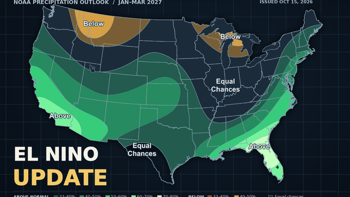 NOAA Winter Outlook: Record El Niño Points To Wetter South, Warmer North