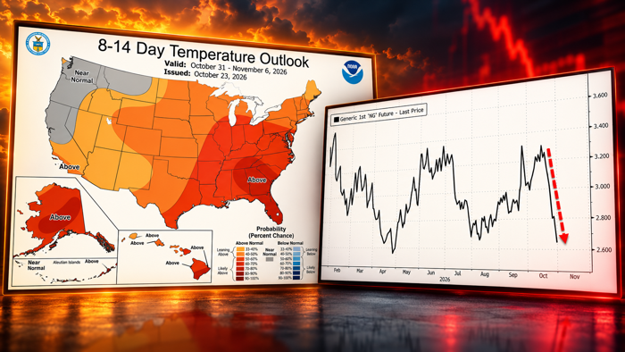 El Nino Warmth Crushes US NatGas Futs In 15% Weekly Rout